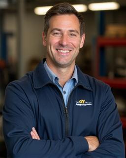 Michael Romano, founder and lead technician, smiling in garage setting