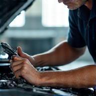 Experienced ASE-certified technician at work